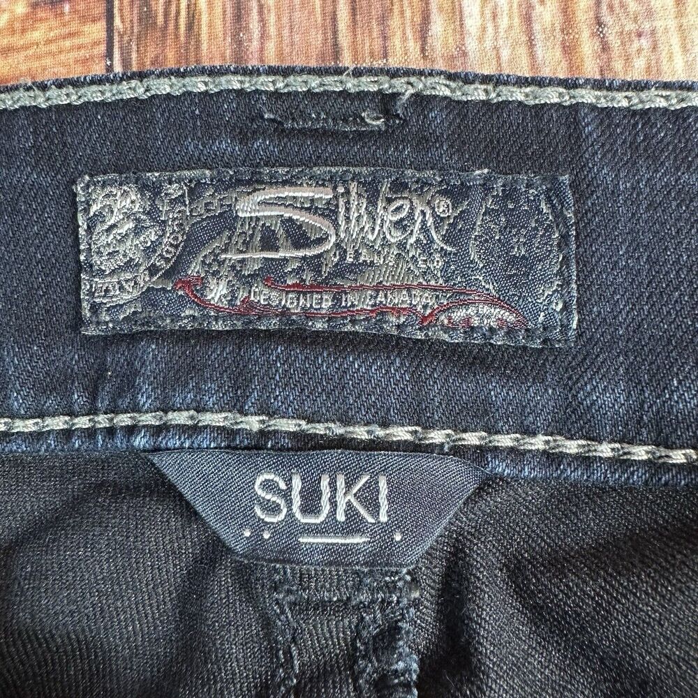 Silver SUKI Womens Size 29 Blue Mid Rise Boot Cut Jeans Denim Pants 27x30.5 - Picture 10 of 12